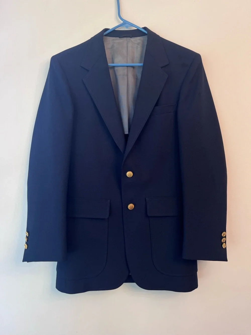 Navy Sport Coat Blazer with Gold Buttons